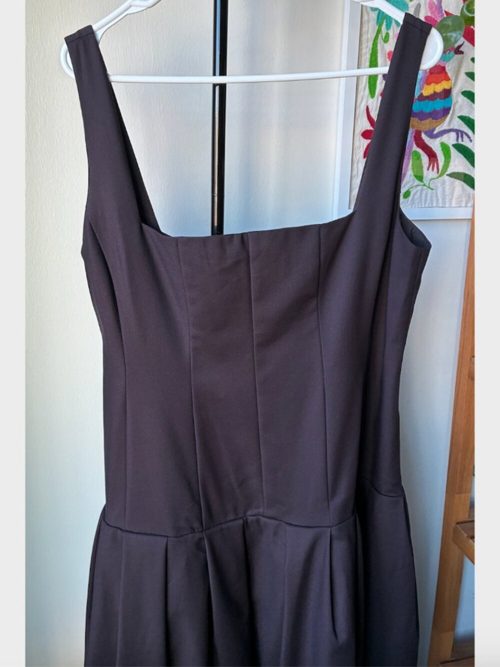 Meshki NWT Natascha Drop Waist Cotton Midi Dress in Chocolate Brown - Size XXL - Picture 6 of 16